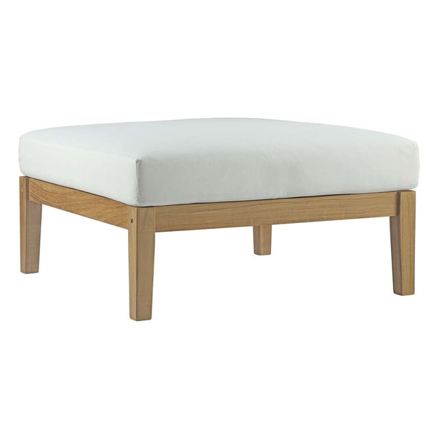 Bayport Outdoor Patio Teak Ottoman - BUILDMYPLACE