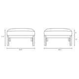 Bayport Outdoor Patio Teak Ottoman - BUILDMYPLACE