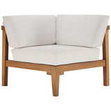 Bayport Outdoor Patio Teak Wood 3 - Piece Sectional Sofa Set - BUILDMYPLACE