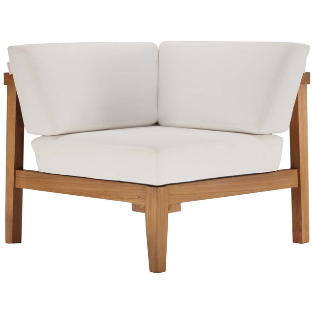 Bayport Outdoor Patio Teak Wood Corner Chair - BUILDMYPLACE