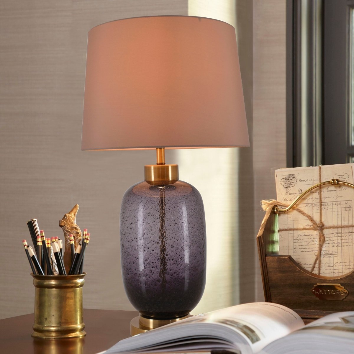 Bebspiro 27" Table Lamp - Purple (Single) - BUILDMYPLACE