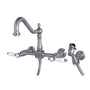 Bel Air Wall Mount Bridge Kitchen Faucet With Brass Sprayer - BUILDMYPLACE