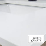 Jacques 72 in. Freestanding Bathroom Vanity with White Quartz Top, White Square Sink