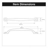 Black Appliance Pull 18 Inch Center to Center - Hickory Hardware - BUILDMYPLACE