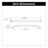 Black Cabinet Pull - 12 Inch Center to Center - Hickory Hardware - BUILDMYPLACE