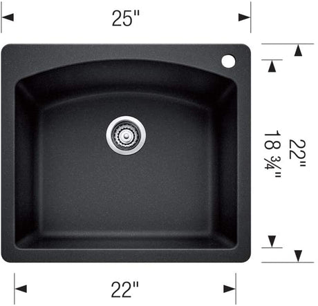 Blanco 25 Inch Diamond Silgranit Drop - In Or Undermount Kitchen Sink - BUILDMYPLACE