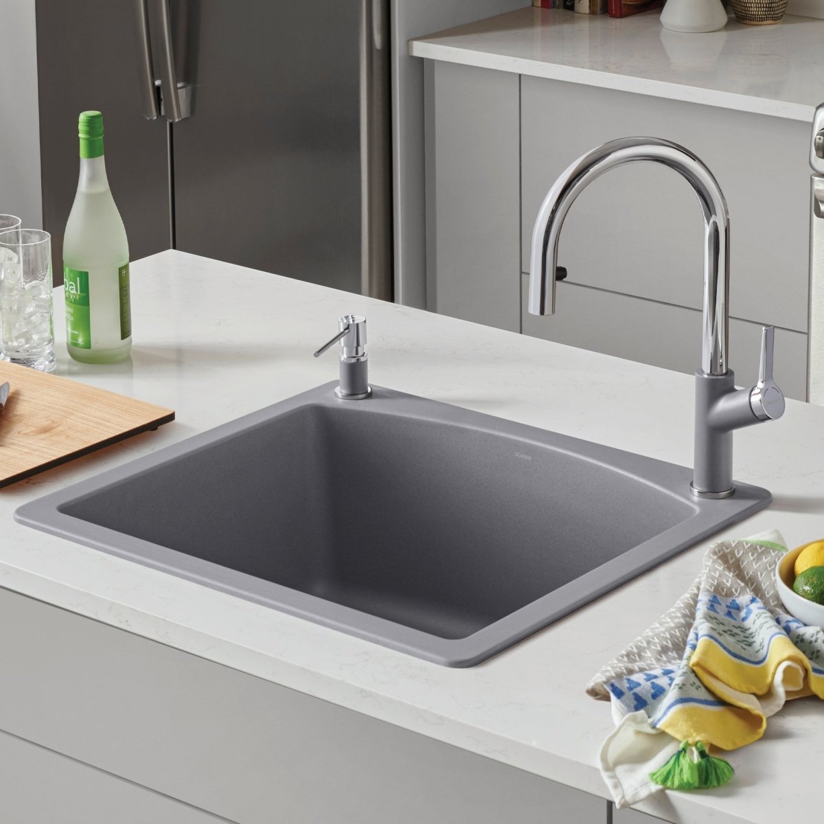 Blanco 25 Inch Diamond Silgranit Drop - In Or Undermount Kitchen Sink - BUILDMYPLACE