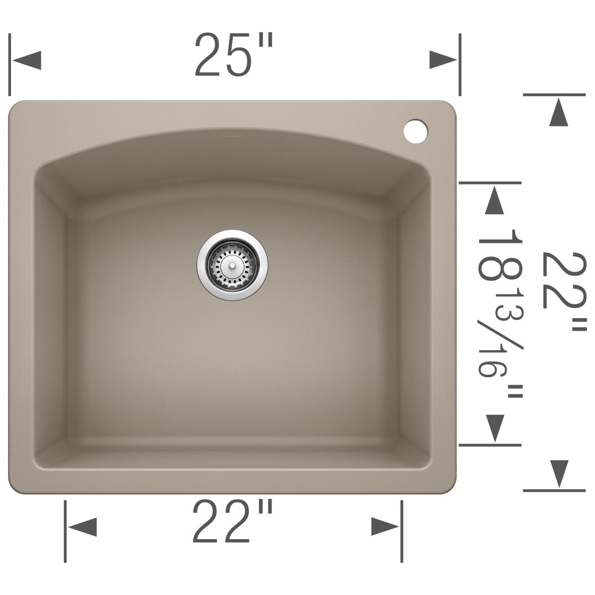 Blanco 25 Inch Diamond Silgranit Drop - In Or Undermount Kitchen Sink - BUILDMYPLACE