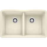 Blanco 32 inch Diamond Double Bowl Undermount Silgranit Kitchen Sink 50/50 - BUILDMYPLACE