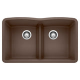 Blanco 32 inch Equal Double Bowl Kitchen Sink with Low Divide - BUILDMYPLACE