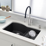 Blanco Diamond 32 Inch 60/40 Double Bowl Undermount Kitchen Sink with Low Divide 60/40 - BUILDMYPLACE