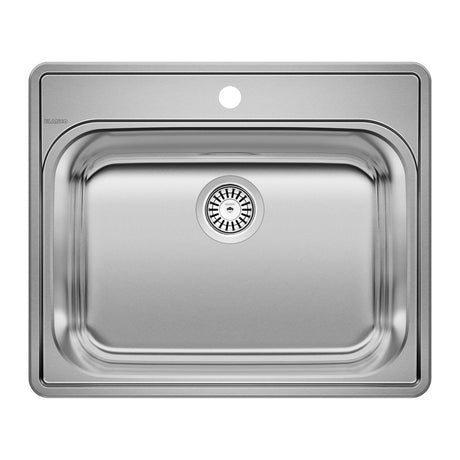 Blanco Essential 25" Single Basin Inset Stainless Steel Laundry Sink - 1 - Hole - BUILDMYPLACE