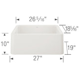 Blanco Ikon 27 inch Apron Single Basin Farmhouse Kitchen Sink - BUILDMYPLACE