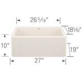 Blanco Ikon 27 inch Apron Single Basin Farmhouse Kitchen Sink - BUILDMYPLACE