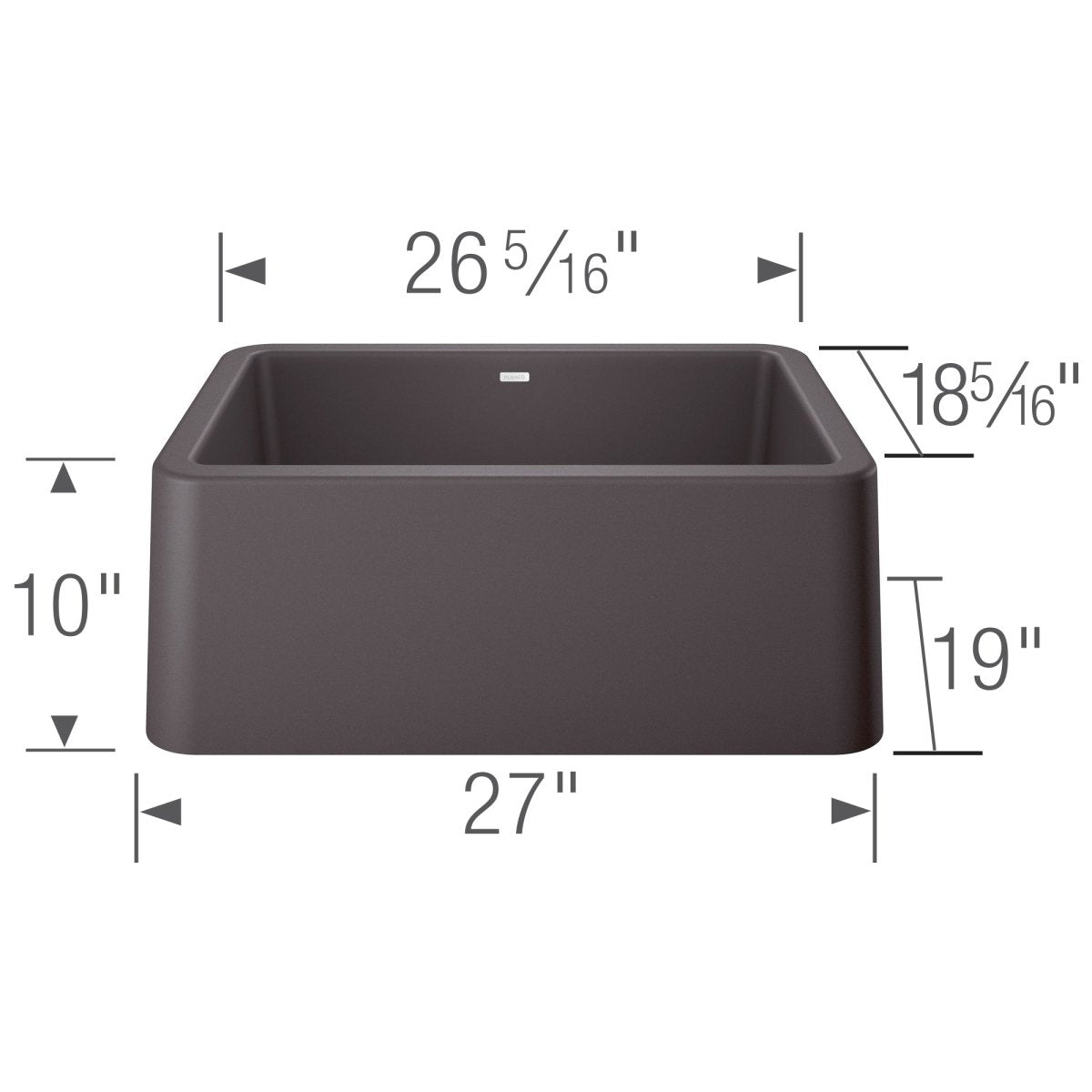 Blanco Ikon 27 inch Apron Single Basin Farmhouse Kitchen Sink - BUILDMYPLACE
