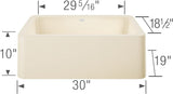 Blanco Ikon 30 Inch Farmhouse Apron Front Single Bowl Kitchen Sink - BUILDMYPLACE