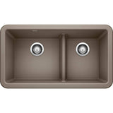 Blanco Ikon 33" Farmhouse Double Basin Silgranit Kitchen Sink - BUILDMYPLACE