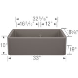 Blanco Ikon 33" Farmhouse Double Basin Silgranit Kitchen Sink - BUILDMYPLACE