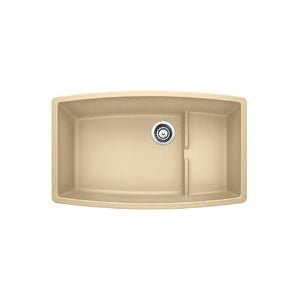 Blanco Performa 32 Inch Cascade Silgranit Undermount Kitchen Sink with Colander - BUILDMYPLACE