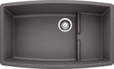 Blanco Performa 32 Inch Cascade Silgranit Undermount Kitchen Sink with Colander - BUILDMYPLACE