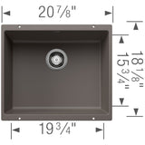 Blanco Precis 21 inch Single Bowl Undermount Kitchen Sink - BUILDMYPLACE