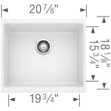 Blanco Precis 21 inch Single Bowl Undermount Kitchen Sink - BUILDMYPLACE