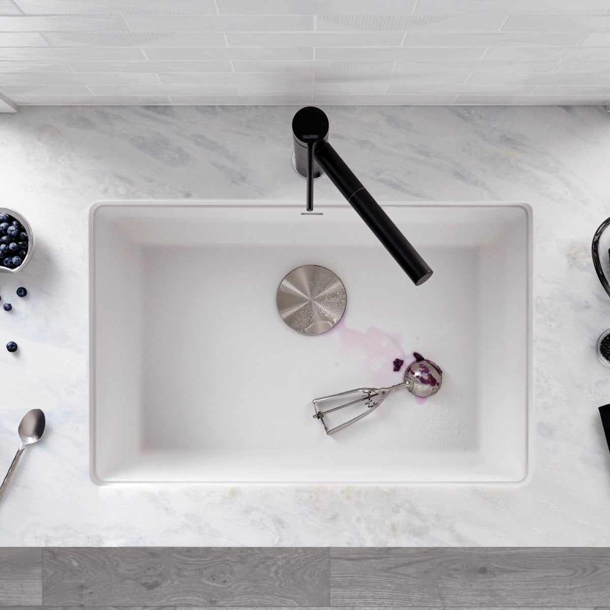 Blanco Precis 27 inch Single Bowl Silgranit Undermount Kitchen Sink - BUILDMYPLACE