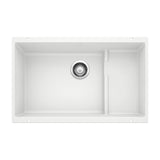 Blanco Precis 28 - 3/4 Inch Cascade Super Single Silgranit Undermount Kitchen Sink with Colander - BUILDMYPLACE