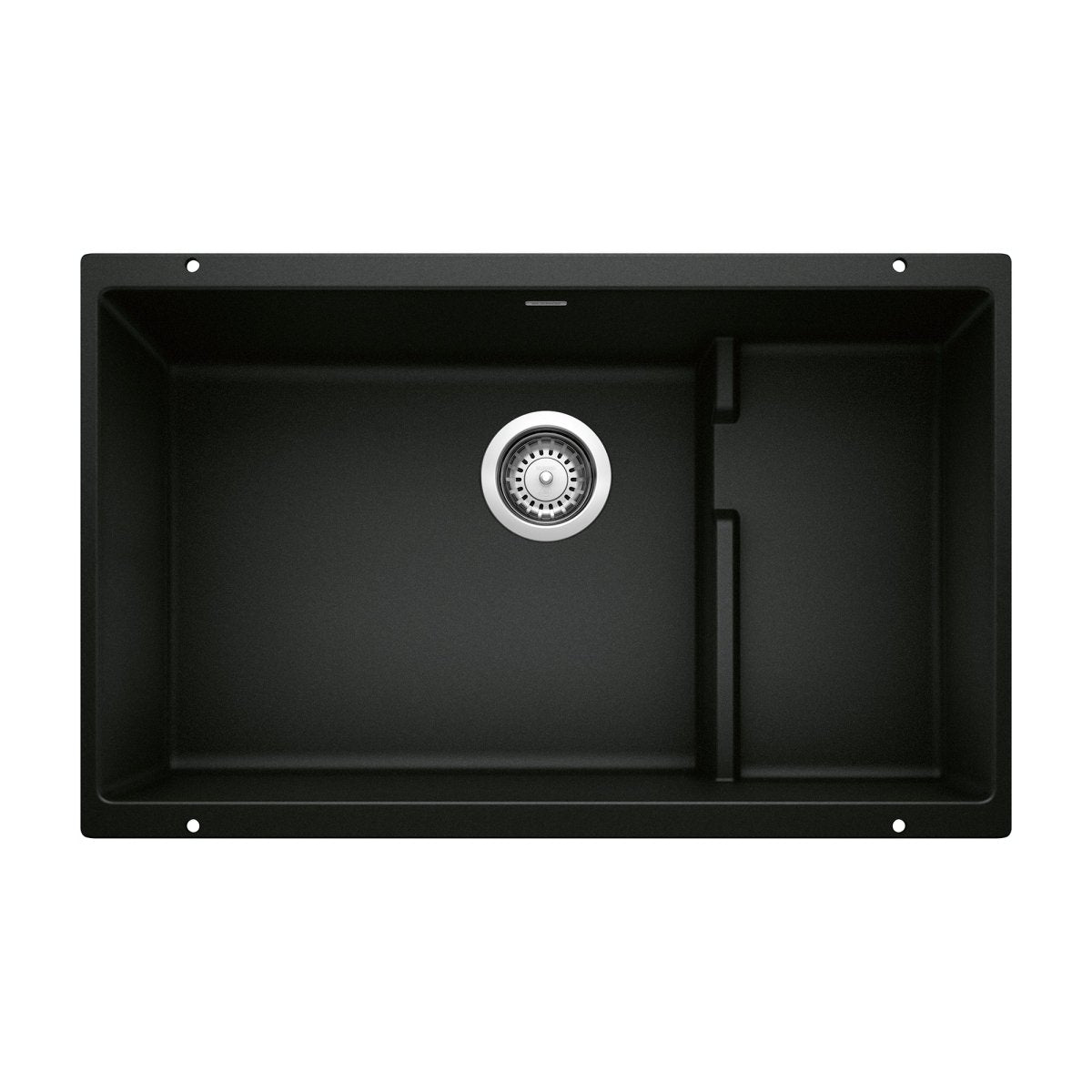 Blanco Precis 28 - 3/4 Inch Cascade Super Single Silgranit Undermount Kitchen Sink with Colander - BUILDMYPLACE