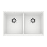 Blanco Precis 29 - 3/4 Inch Equal Double Bowl Silgranit Undermount Kitchen Sink 50/50 - BUILDMYPLACE