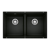 Blanco Precis 29 - 3/4 Inch Equal Double Bowl Silgranit Undermount Kitchen Sink 50/50 - BUILDMYPLACE
