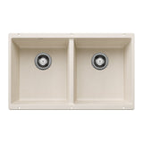Blanco Precis 29 - 3/4 Inch Equal Double Bowl Silgranit Undermount Kitchen Sink 50/50 - BUILDMYPLACE