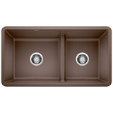 Blanco Precis 33 Inch Reversible Double Bowl Undermount Kitchen Sink with Low Divide - 60/40 - BUILDMYPLACE
