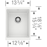 Blanco Prep & Bar Sink 13 - 3/4 inch Single Basin Silgranit Undermount kitchen sink - BUILDMYPLACE