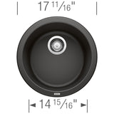 Blanco Rondo 18 Inch Dual Mount Drop - in & Granite Undermount Bar Sink - BUILDMYPLACE