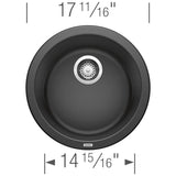 Blanco Rondo 18 Inch Dual Mount Drop - in & Granite Undermount Bar Sink - BUILDMYPLACE