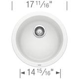Blanco Rondo 18 Inch Dual Mount Drop - in & Granite Undermount Bar Sink - BUILDMYPLACE