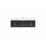 Blossom Floor Standing Bathroom Vanity With Sink Black Hardware & Frame - BUILDMYPLACE