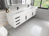 Blossom Floor Standing Bathroom Vanity With Sink Black Hardware & Frame - BUILDMYPLACE