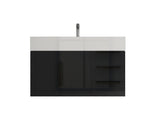 Blossom Floor Standing Bathroom Vanity With Sink Black Hardware & Frame - BUILDMYPLACE