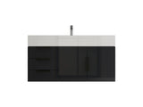 Blossom Floor Standing Bathroom Vanity With Sink Black Hardware & Frame - BUILDMYPLACE