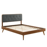 Bridgette Full Wood Platform Bed With Splayed Legs - BUILDMYPLACE