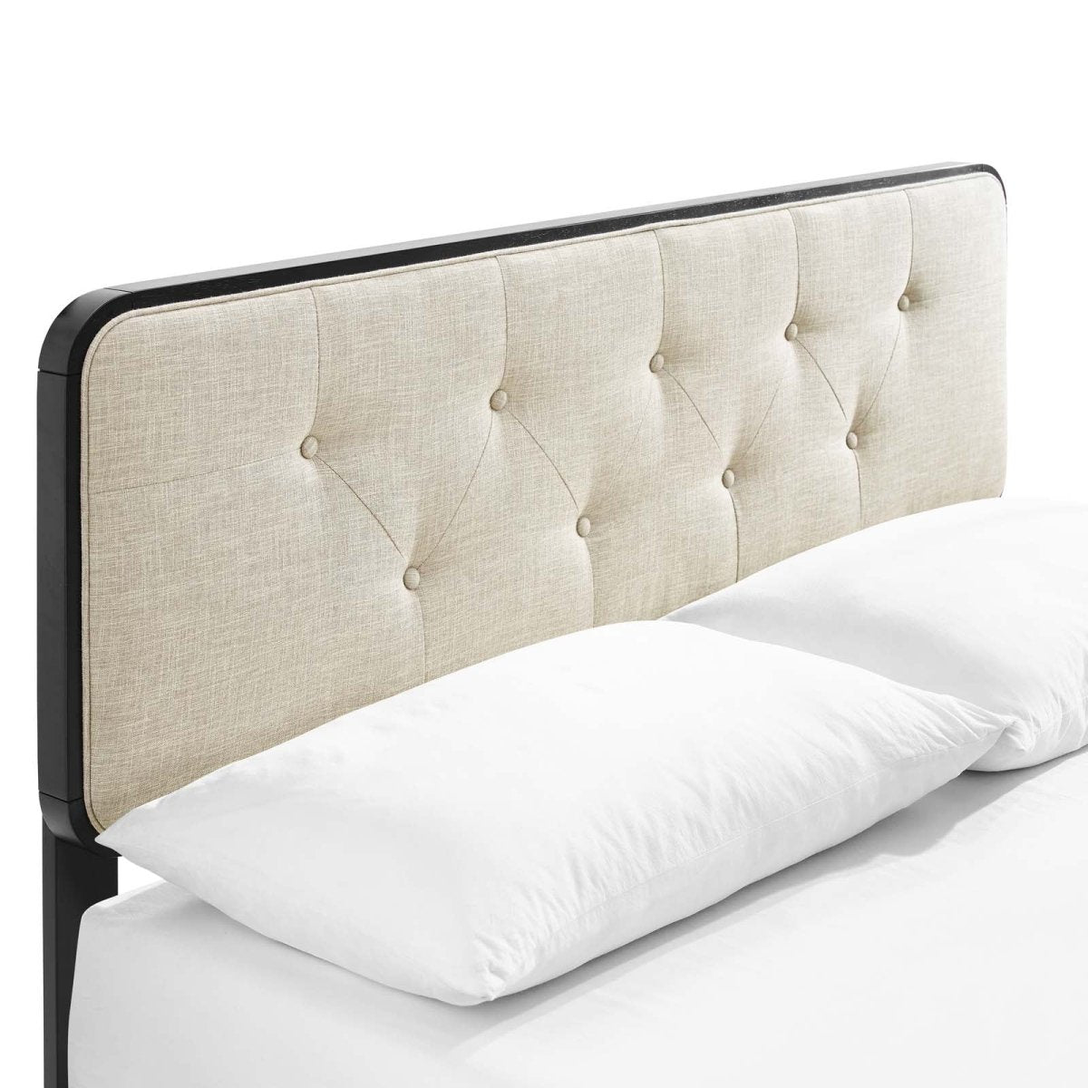 Bridgette Full Wood Platform Bed With Splayed Legs - BUILDMYPLACE
