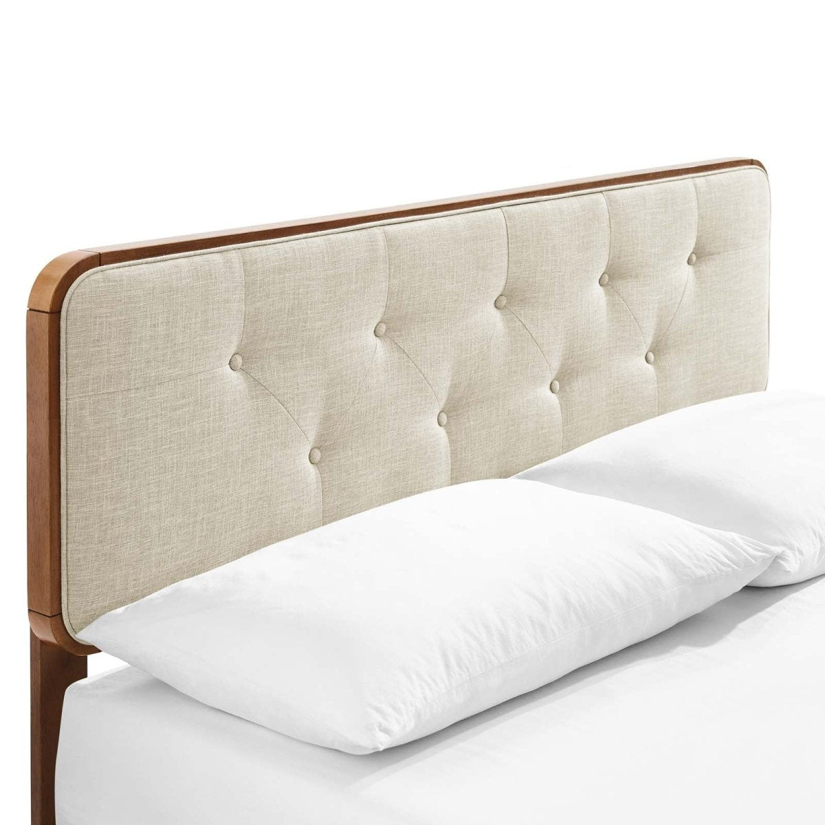 Bridgette Full Wood Platform Bed With Splayed Legs - BUILDMYPLACE