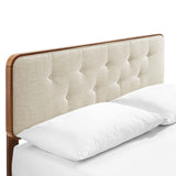 Bridgette Full Wood Platform Bed With Splayed Legs - BUILDMYPLACE