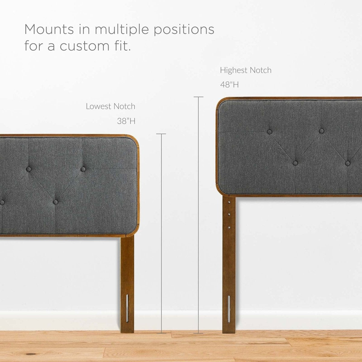 Bridgette Full Wood Platform Bed With Splayed Legs - BUILDMYPLACE