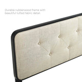 Bridgette Full Wood Platform Bed With Splayed Legs - BUILDMYPLACE