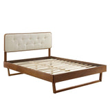 Bridgette Twin Wood Platform Bed With Angular Frame - BUILDMYPLACE