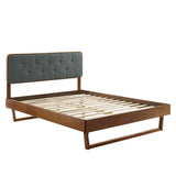 Bridgette Twin Wood Platform Bed With Angular Frame - BUILDMYPLACE