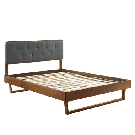 Bridgette Twin Wood Platform Bed With Angular Frame - BUILDMYPLACE